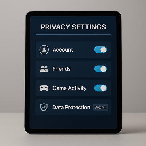 AB999 privacy settings dashboard on tablet
